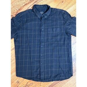 Sir Pendleton Wool Plaid Button Down Shirt Mens XL Navy Blue Yellow Long Sleeve